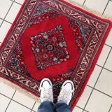 Rare square vintage 1970s Persian Hamadan rug 83cm x 89cm - 1C1250