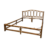 Rattan bed 140x190 cm