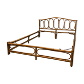 Rattan bed 140x190 cm