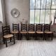 Straw chairs oak 1940s Dudouyt