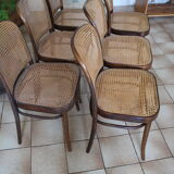Lot de 6 chaises cannées drevounia