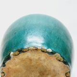 Antique Chinese Ginger Pot 1900 Green Blue Turquoise Enameled Ceramic