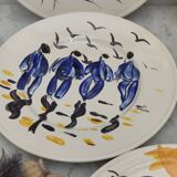 Dessert plates "Bleu Salé"