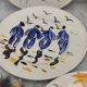 Dessert plates "Bleu Salé"