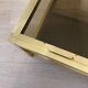Brass coffee table, double trays in smoked glass, 1970