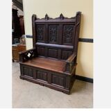 Antique - Impressive Neo-Gothic Chest Bench