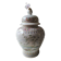 Vase with handcrafted Asian style porcelain lid