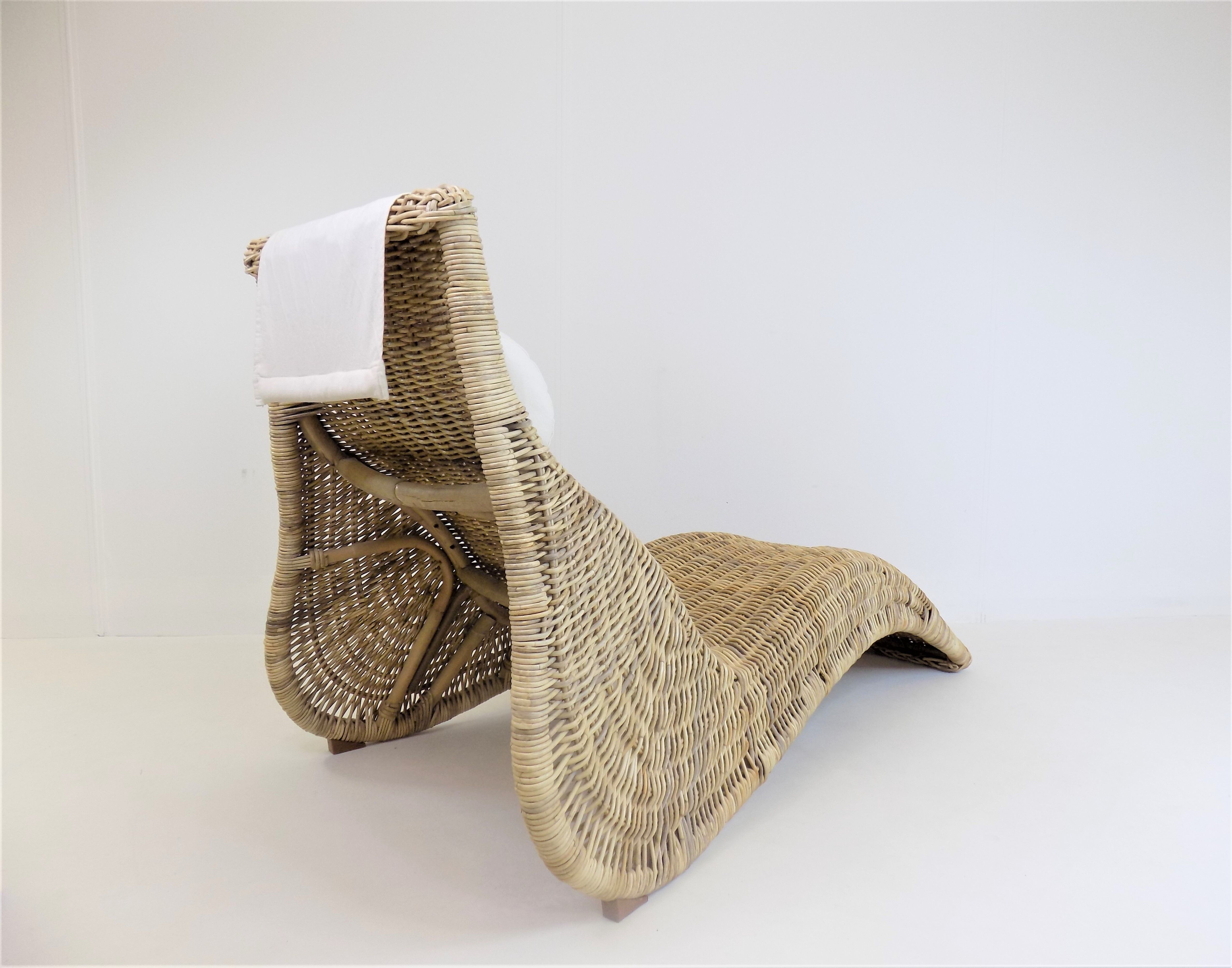 Karlskrona rattan lounger by Carl Öjerstam