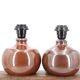 Pair of burgundy brown ceramic lamps, 1970s