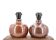 Pair of burgundy brown ceramic lamps, 1970s