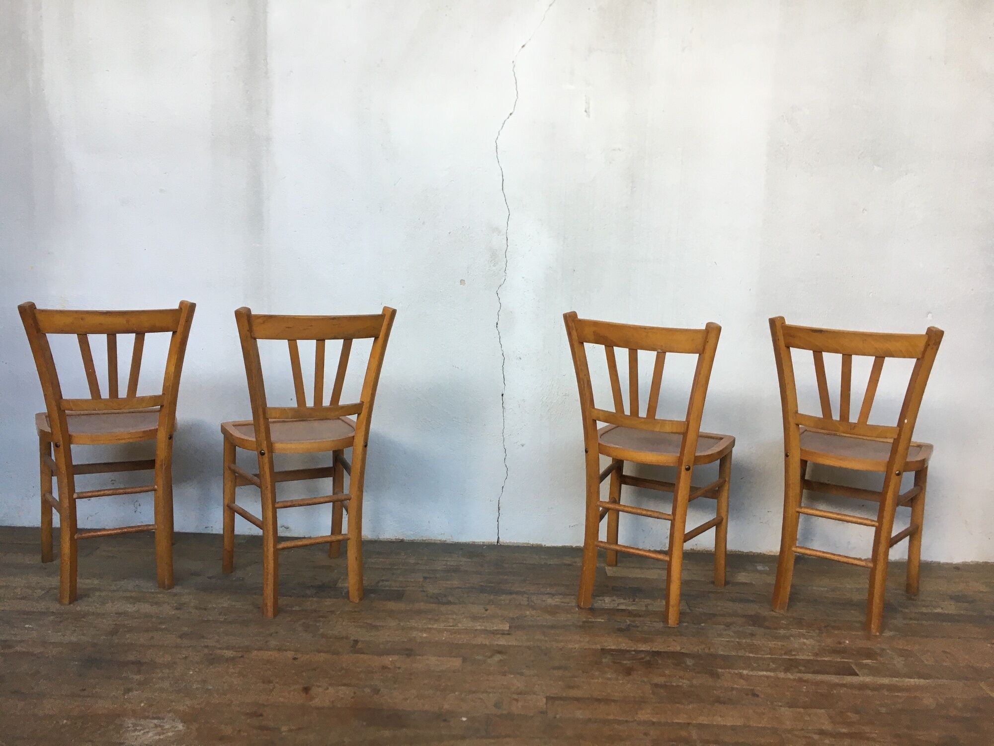 Série de 6 chaises bistrot Baumann troquet brasserie parisienne