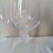 Set of 6 engraved crystal glasses