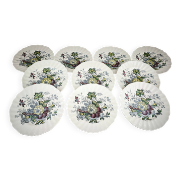 Set of 10 dessert plates Royal Doulton model The Kirkwood