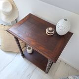 Side table with spool legs