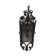 Ancient wrought iron lantern stained glass windows 19th