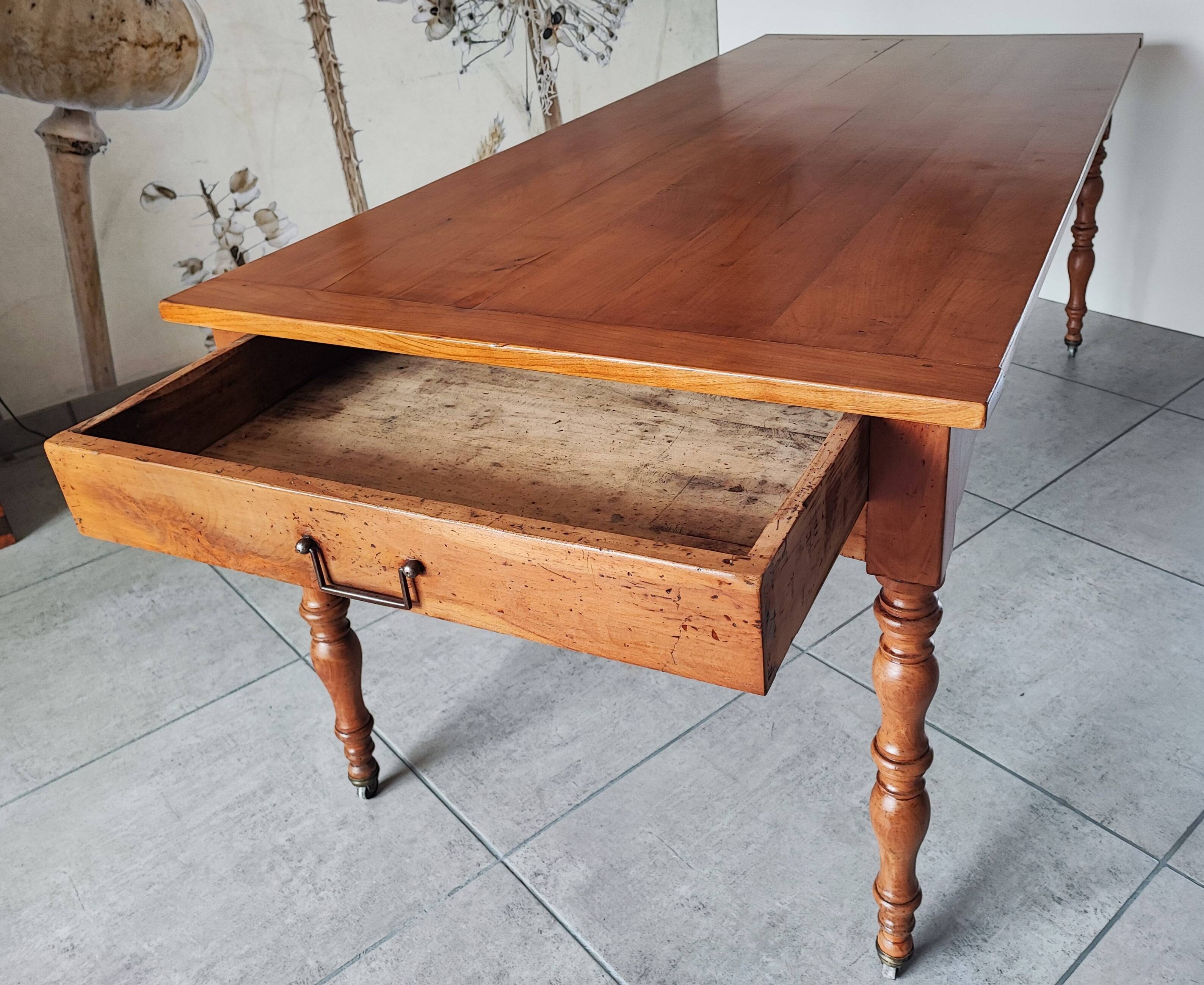 Table merisier fin XIX  - 200 X 90