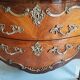 Commode Louis XV galbée marbre brun et bronze 1900