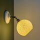 Vintage glass globe wall light in pale yellow from Clichy.