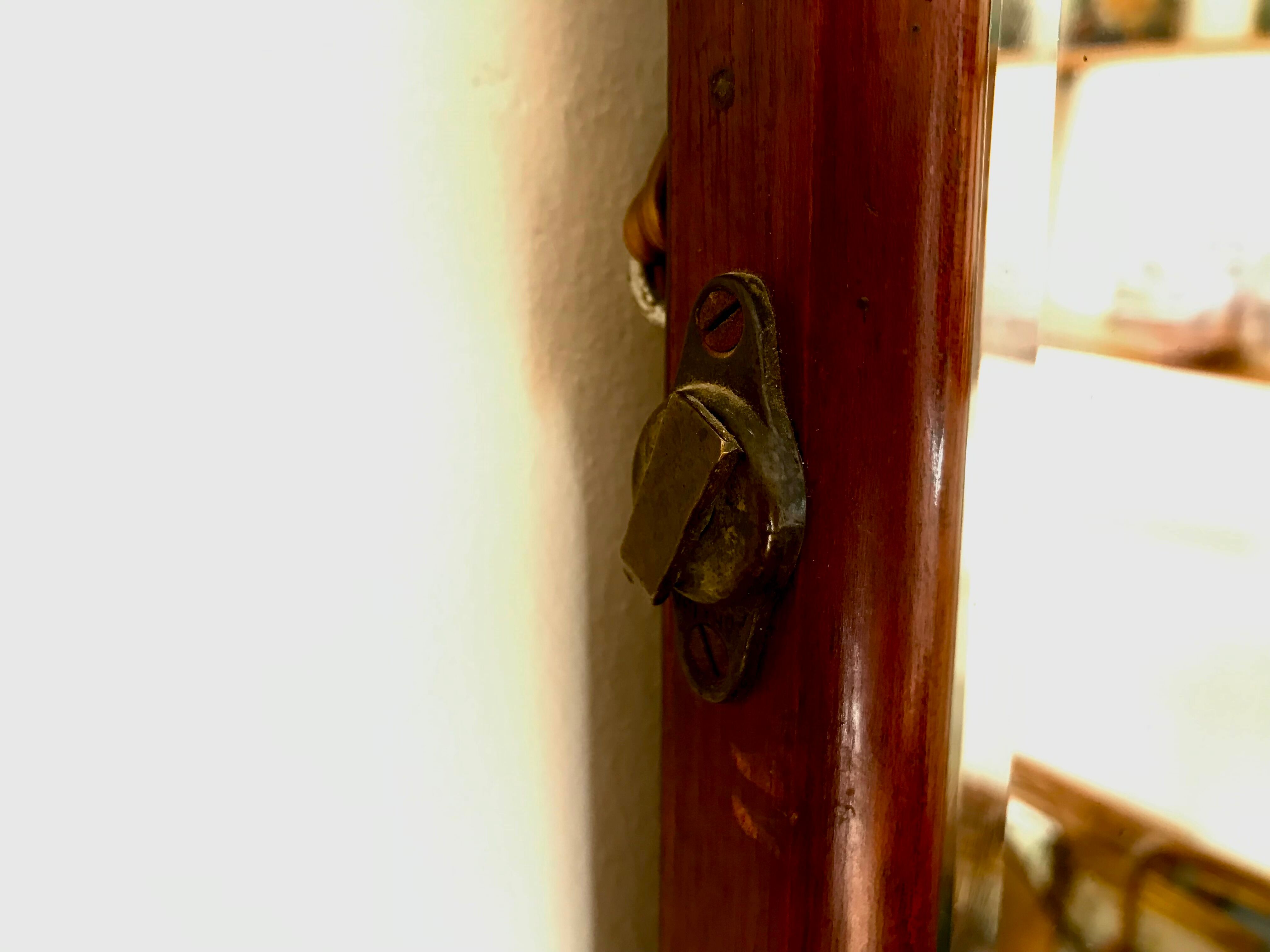 Beveled mahogany mirror, circa 1930