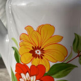 Porcelain teapot with flowers, 1970s, Italian ceramic