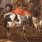 Flemish painting from the 17th century, hunting scene