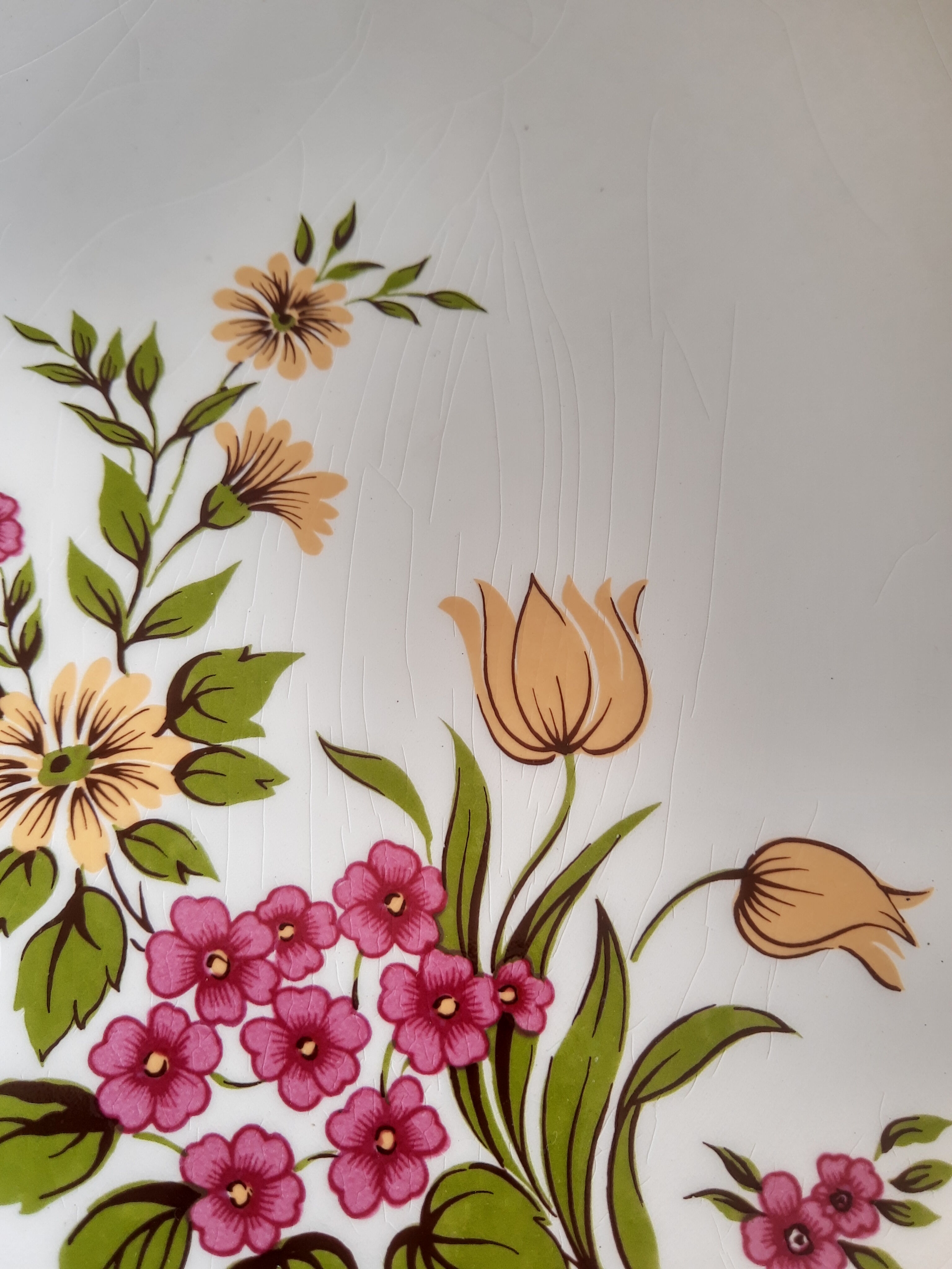 Large oval dish Gien model Floreal - vintage