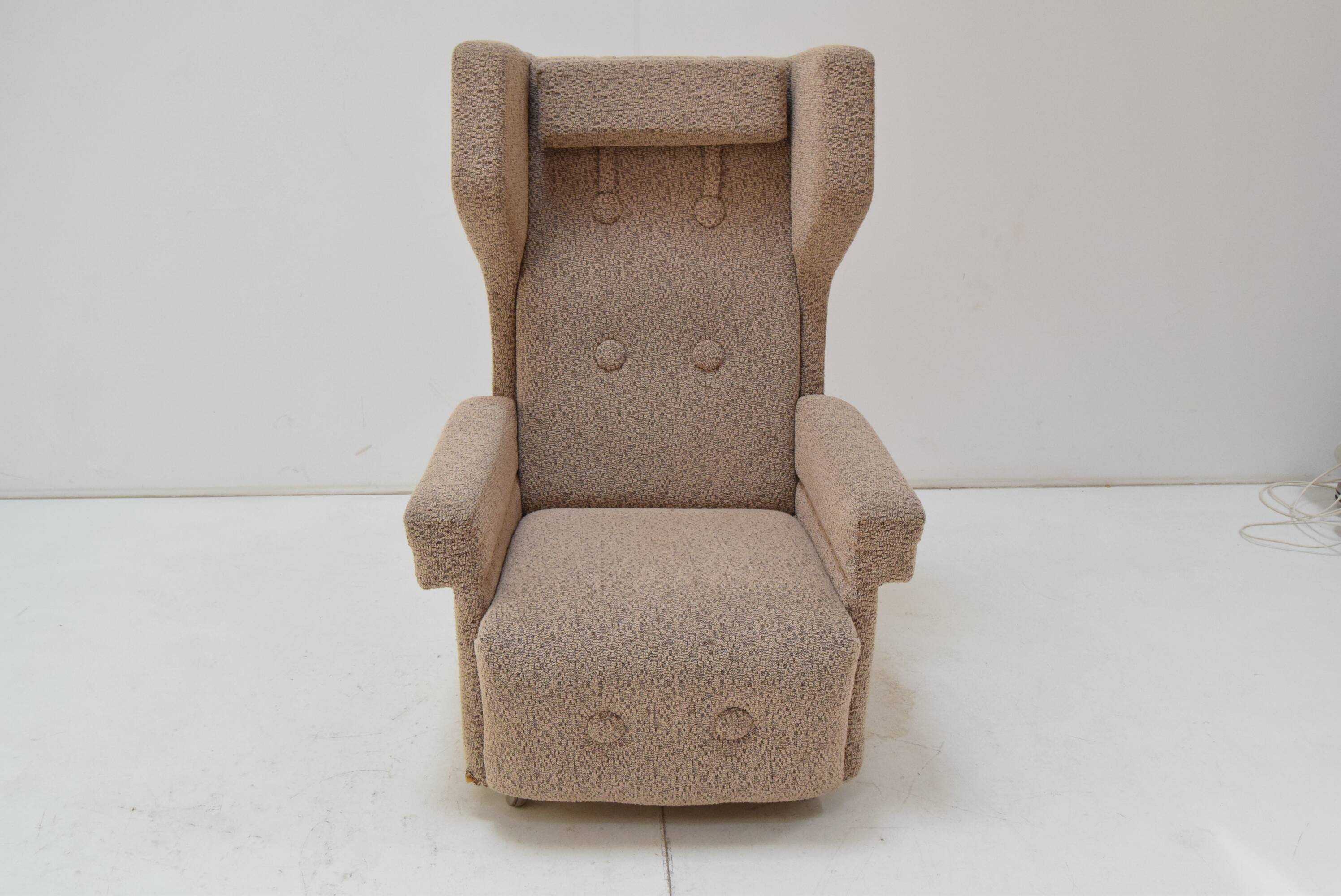 Comfortable armchair with wheels, Czechoslovakia, 1950's