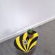 Vintage 1950s black and yellow striped formica table, plant table.