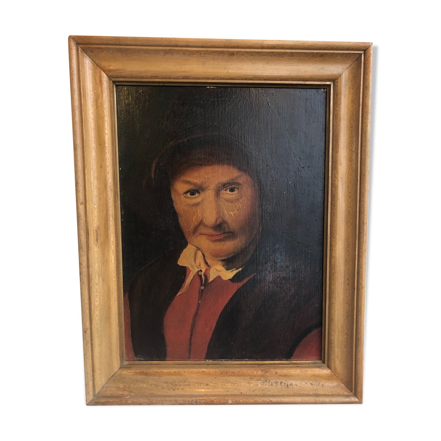 Portrait of a peasant woman in a hat