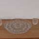 Presentation service 8 glasses and its Bohemian Cristal style dish
