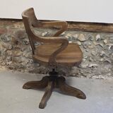 English American office armchair circa 1900 in oak