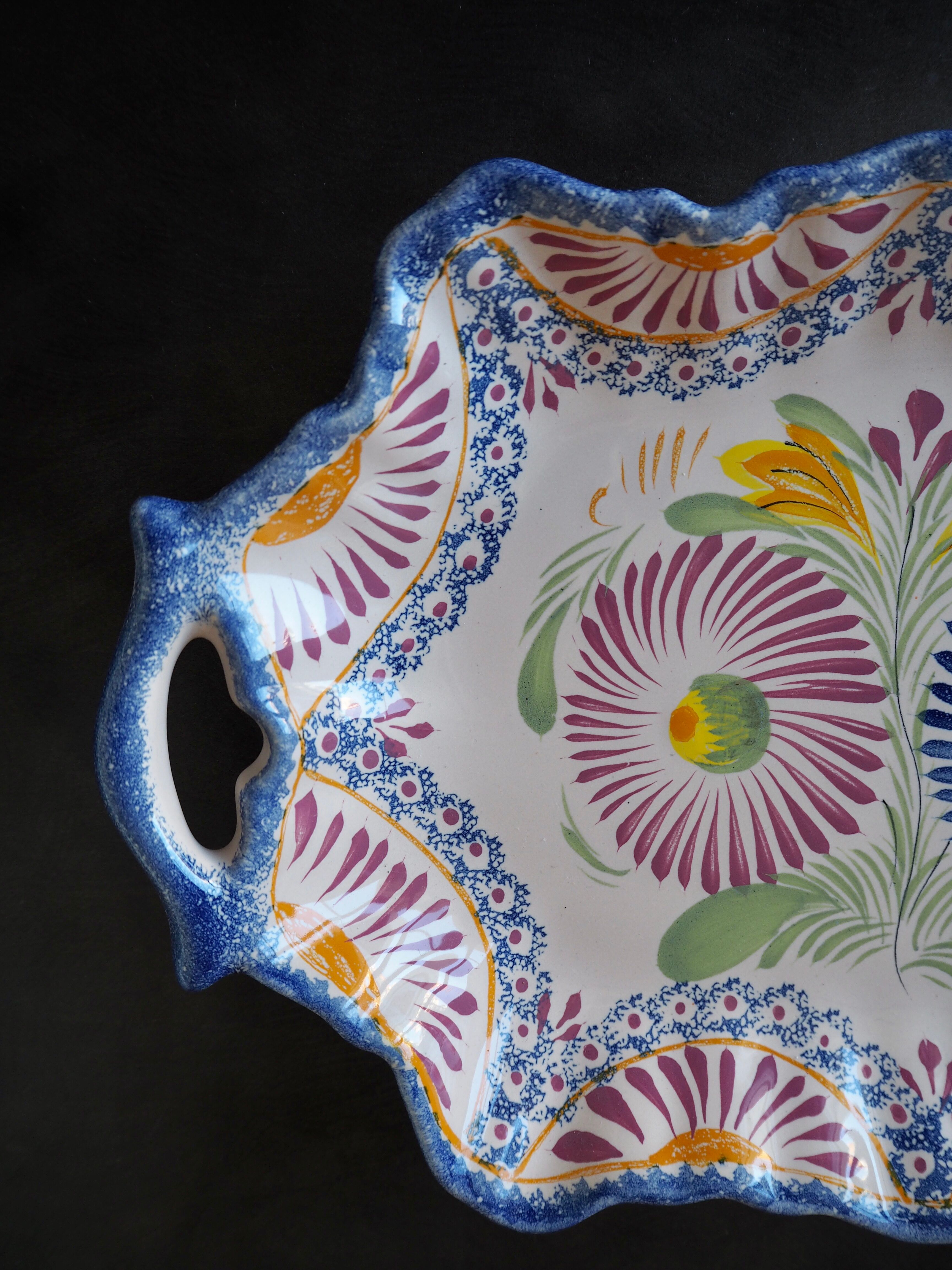 Henriot Quimper handle dish