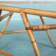 Vintage rattan coffee table from the sixties, bohemian rattan side table.