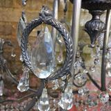 Lustre en bronze nickelé