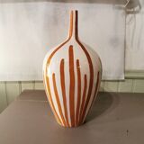Moroccan striped ceramic vase