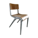 Chair in metal and wood of James Léonard 50 years