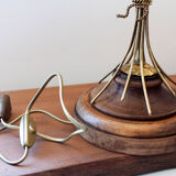 Lamp ear of wheat brass and wood