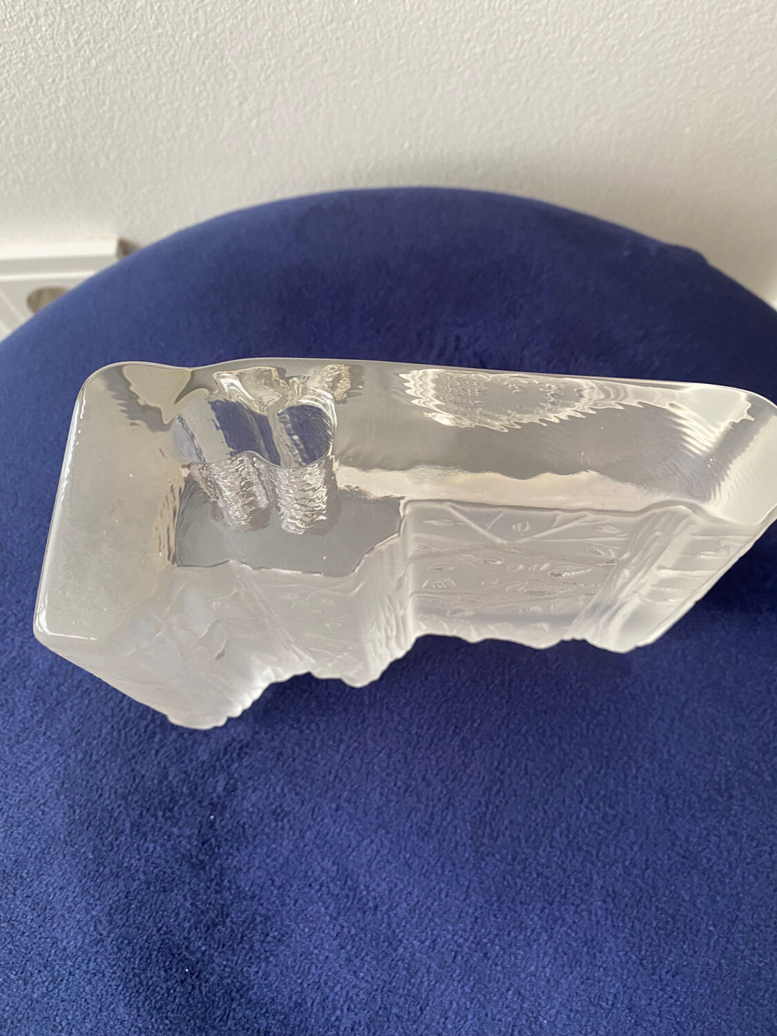 Vase Soliflore Vintage 80 frosted glass