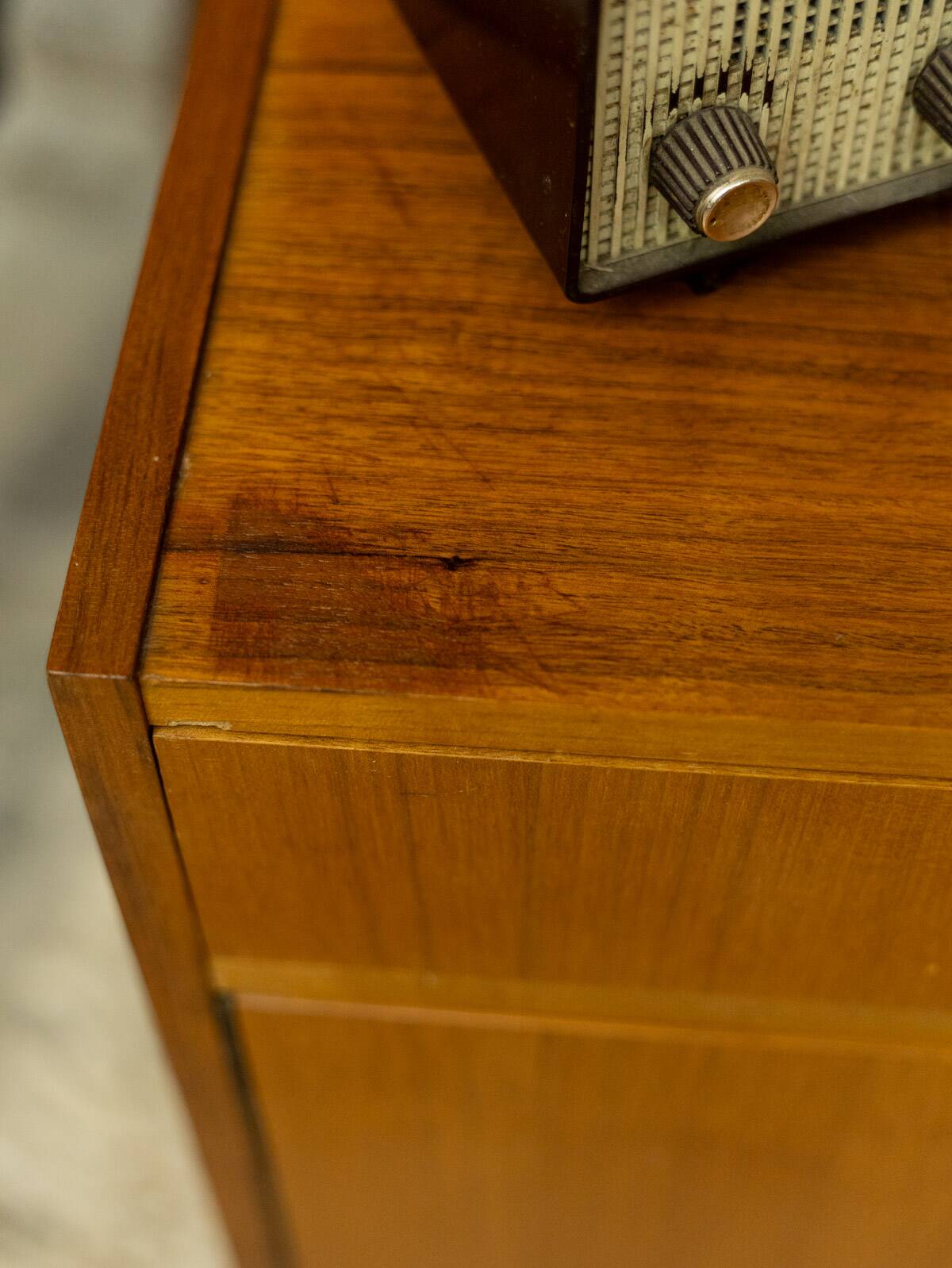 Vintage Scandinavian enfilade with metal legs.