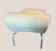 Scandinavian meridian 1980s with metal structure in imitation white leather