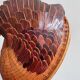 Unique large vintage wicker & rattan swan wall hanging basket