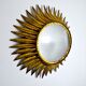 Applique soleil par Ferro Arte, métal et feuille d'or, espagne, 1960