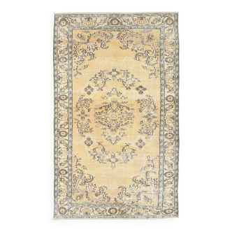 5x9 Orange & Yellow Oriental Vintage Rug, 157x273Cm