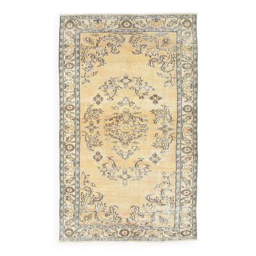 5x9 Orange & Yellow Oriental Vintage Rug, 157x273Cm