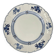 Large round plate Terre de Fer KG Lunéville, model "Jane", blue, 1890-1915.