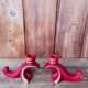 Art Deco ceramic candlestick pair