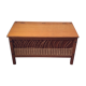 Coffre à jouets vintage bois et rotin