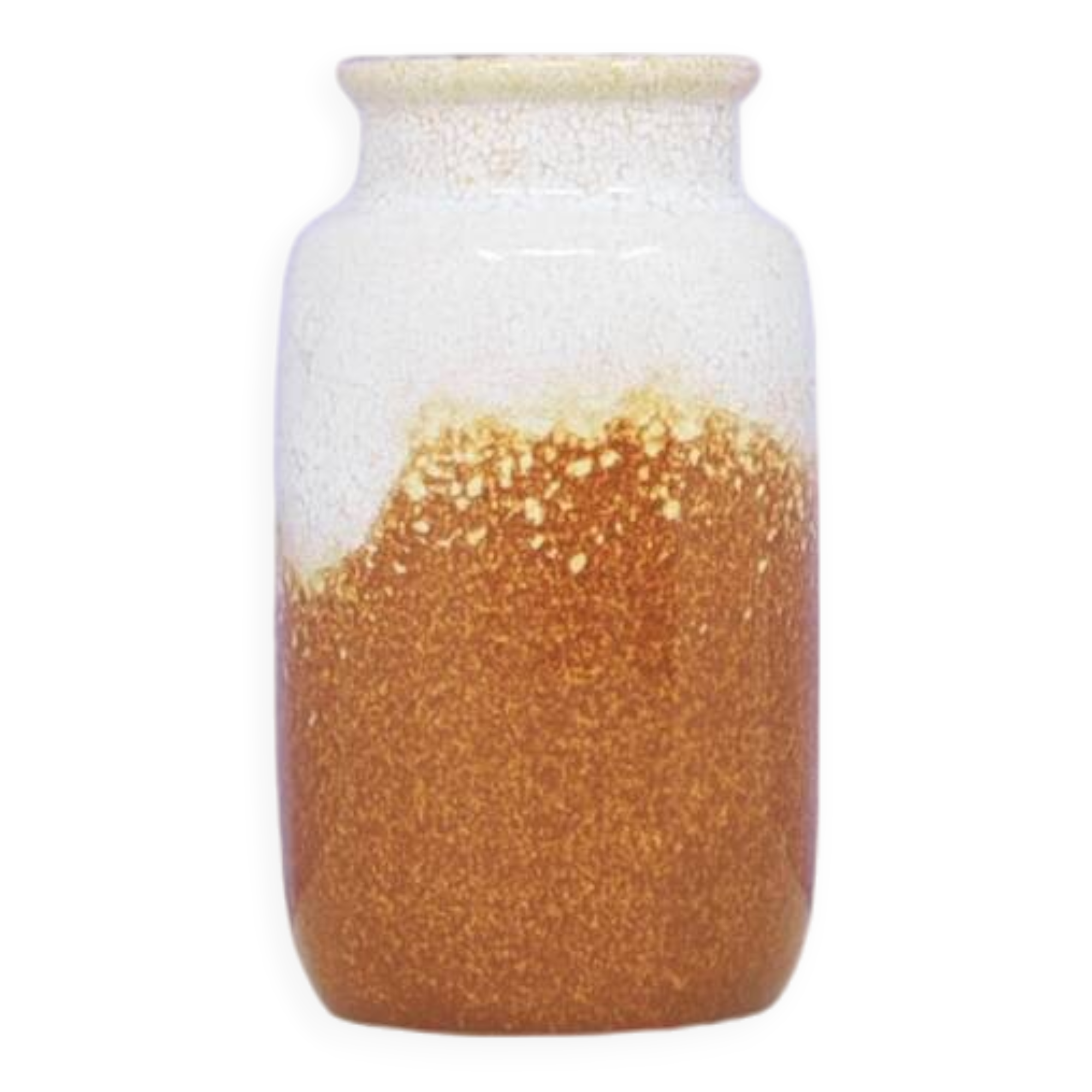 vintage brown & white West Germany vase