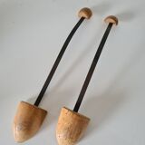 Pair of wooden art deco shoe trees