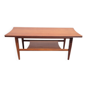 Table basse scandinave en teck 1960